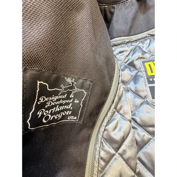 Icon Riding Jacket Mens LG Gray Overlord Textile D3O Armor Neon Green Moto Sport